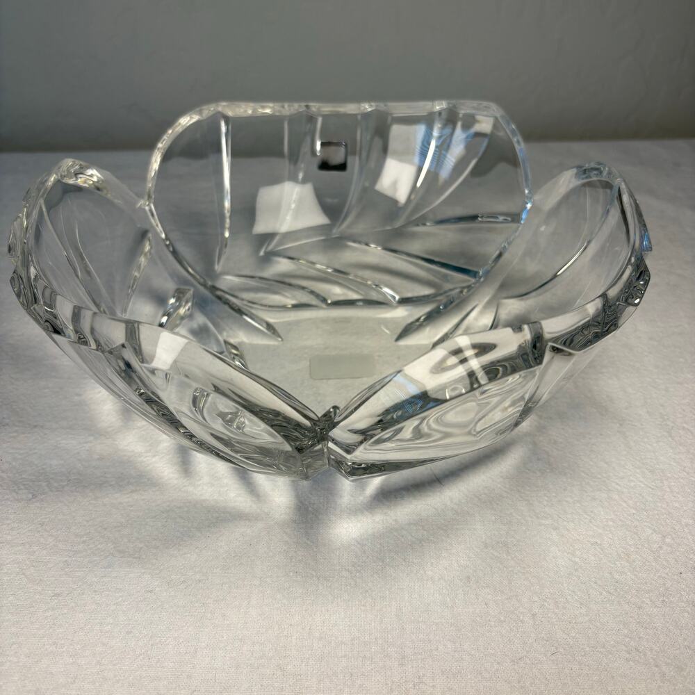 Waterford Marquis Palma Crystal Bowl 10.25” Signed Hand Cut Germany Vintage